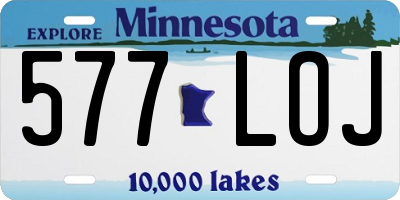 MN license plate 577LOJ