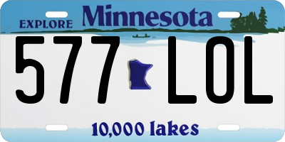 MN license plate 577LOL
