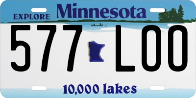 MN license plate 577LOO