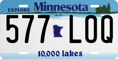 MN license plate 577LOQ