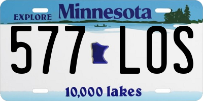 MN license plate 577LOS
