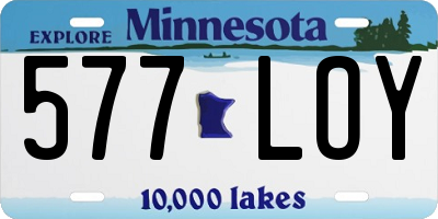 MN license plate 577LOY