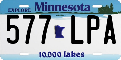 MN license plate 577LPA