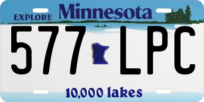 MN license plate 577LPC