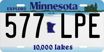 MN license plate 577LPE
