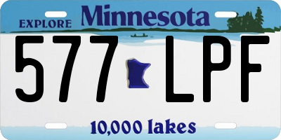 MN license plate 577LPF
