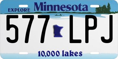 MN license plate 577LPJ