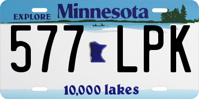 MN license plate 577LPK