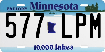 MN license plate 577LPM