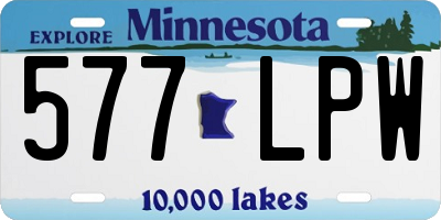 MN license plate 577LPW