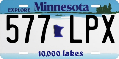 MN license plate 577LPX