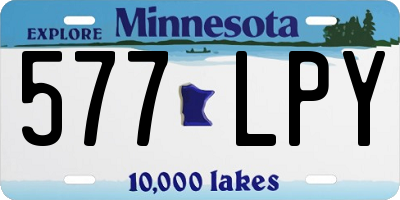 MN license plate 577LPY