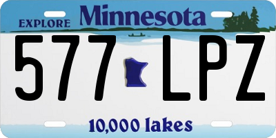MN license plate 577LPZ