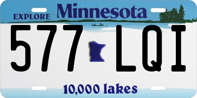 MN license plate 577LQI