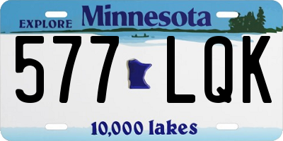 MN license plate 577LQK