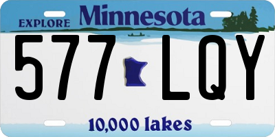 MN license plate 577LQY