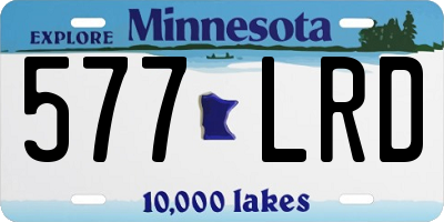 MN license plate 577LRD