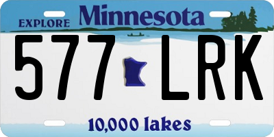 MN license plate 577LRK