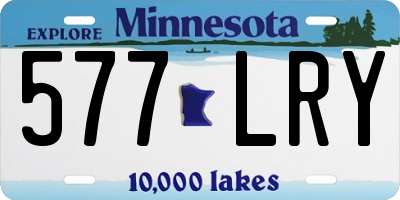 MN license plate 577LRY