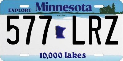 MN license plate 577LRZ