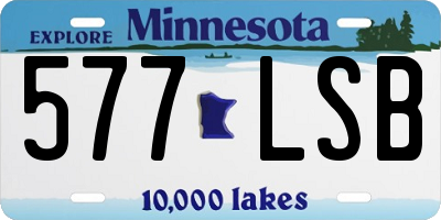 MN license plate 577LSB