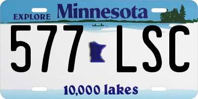 MN license plate 577LSC