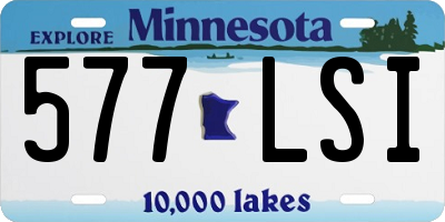 MN license plate 577LSI