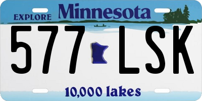MN license plate 577LSK