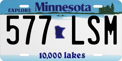MN license plate 577LSM