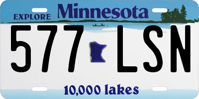 MN license plate 577LSN