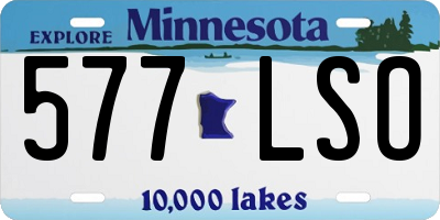 MN license plate 577LSO