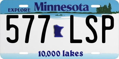 MN license plate 577LSP