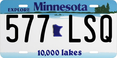 MN license plate 577LSQ