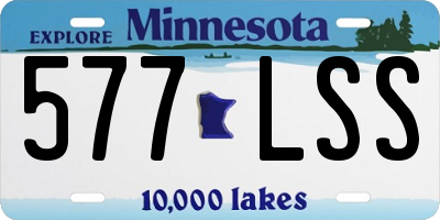 MN license plate 577LSS