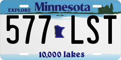 MN license plate 577LST