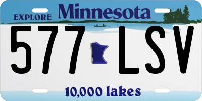 MN license plate 577LSV