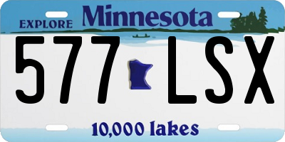 MN license plate 577LSX