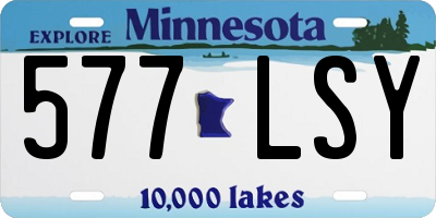 MN license plate 577LSY