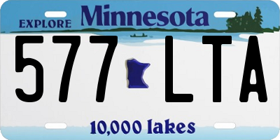 MN license plate 577LTA