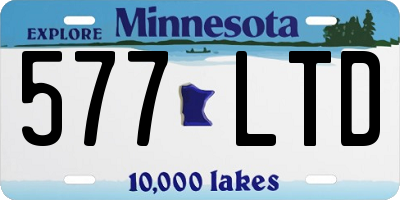 MN license plate 577LTD