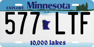 MN license plate 577LTF