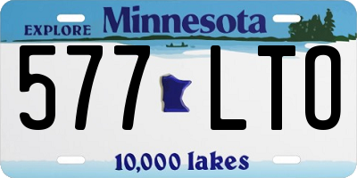 MN license plate 577LTO