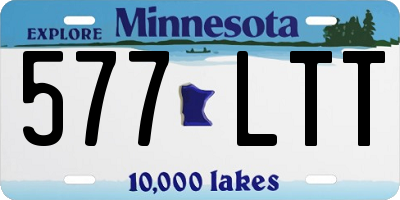 MN license plate 577LTT