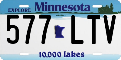 MN license plate 577LTV