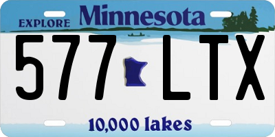 MN license plate 577LTX