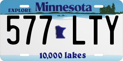 MN license plate 577LTY
