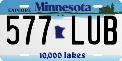 MN license plate 577LUB