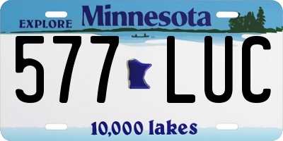 MN license plate 577LUC