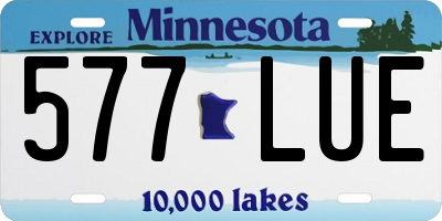 MN license plate 577LUE
