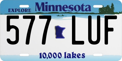 MN license plate 577LUF